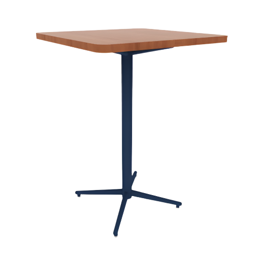 Vaux 30" Rounded Square Bar Table HPL Top with Square Edge Glides 42"H