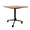 Vaux 30" Round Square Cafe Table HPL Top with Knife Edge Casters 30"H