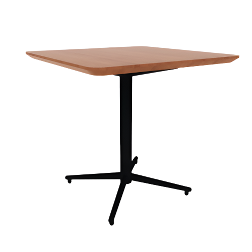 Vaux 42" Rounded Square Cafe Table HPL Top with Knife Edge Glides 30"H