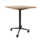 Vaux 30" Rounded Square Conference Table HPL Top with Knife Edge Casters 36"H