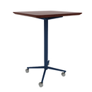 Vaux 30" Round Square Bar Table HPL Top with Knife Edge Casters 42"H