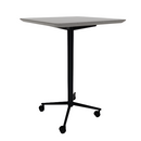 Vaux 30" Round Square Bar Table HPL Top with Knife Edge Casters 42"H