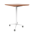 Vaux 30" Round Square Bar Table HPL Top with Knife Edge Casters 42"H