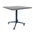 Vaux 30" Square Cafe Table HPL Top with Square Edge Casters 30"H