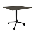 Vaux 30" Square Cafe Table HPL Top with Square Edge Casters 30"H
