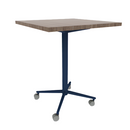 Vaux 30" Square Conference Table HPL Top with Square Edge Casters 36"H