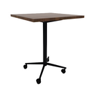 Vaux 30" Square Conference Table HPL Top with Square Edge Casters 36"H