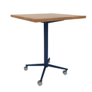 Vaux 30" Square Conference Table HPL Top with Square Edge Casters 36"H