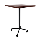 Vaux 30" Square Bar Table HPL Top with Square Edge Casters 42"H