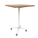 Vaux 30" Square Bar Table HPL Top with Square Edge Casters 42"H