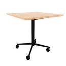 Vaux 30" Square Cafe Table HPL Top with Knife Edge Casters 30"H