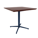 Vaux 30" Square Cafe Table HPL Top with Knife Edge Glides 30"H