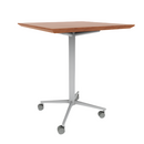 Vaux 30" Square Conference Table HPL Top with Knife Edge Casters 36"H