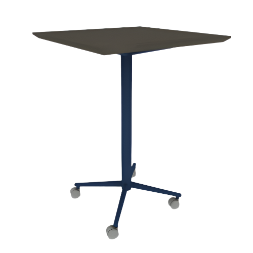 Vaux 30" Square Bar Table HPL Top with Knife Edge Casters 42"H