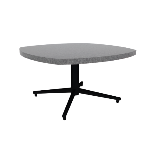 Vaux 30" Squircle Occassional Table HPL Top with Square Edge Glides 16"H