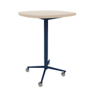 Vaux 30" Squircle Bar Table HPL Top with Square Edge Casters 42"H