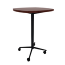 Vaux 30" Squircle Bar Table HPL Top with Square Edge Casters 42"H