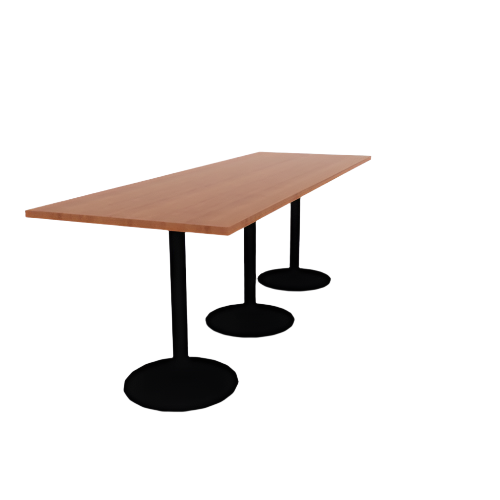 Proof 36" x 108" Rectangle Pedestal Counter Table with Round Base Set of 3 HPL Top