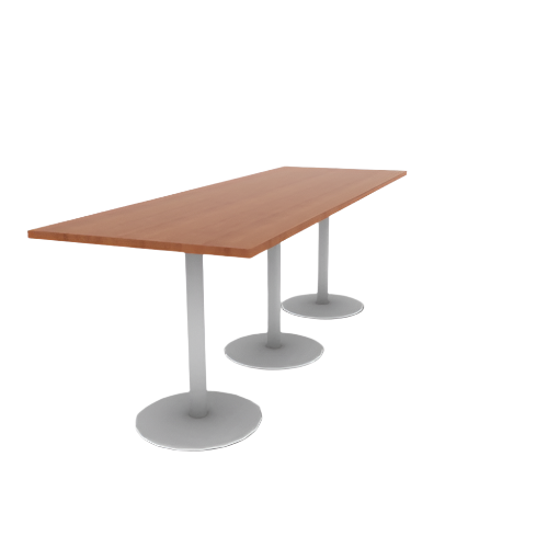 Proof 36" x 108" Rectangle Pedestal Counter Table with Round Base Set of 3 HPL Top