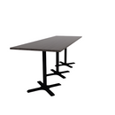 Proof 30" x 108" Rectangle Pedestal Counter Table with X-Base Set of 3 HPL Top