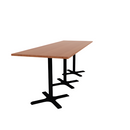 Proof 30" x 108" Rectangle Pedestal Counter Table with X-Base Set of 3 HPL Top
