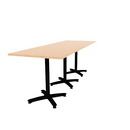 Proof 36" x 108" Rectangle Pedestal Counter Table with Arched Base Set of 3 HPL Top