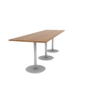 Proof 36" x 120" Rectangle Pedestal Counter Table with Round Steel Base Set of 3 HPL Top