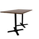 Proof 36" x 60" Rectangle Pedestal Counter Table with X-Base Pair HPL Top