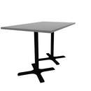 Proof 36" x 60" Rectangle Pedestal Counter Table with X-Base Pair HPL Top