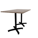 Proof 36" x 60" Rectangle Pedestal Counter Table with Arched Base Pair HPL Top