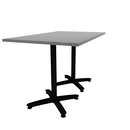 Proof 36" x 60" Rectangle Pedestal Counter Table with Arched Base Pair HPL Top