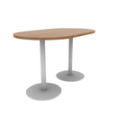 Proof 36" x 60" Racetrack Pedestal Counter Table with Round Base Pair HPL Top