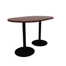 Proof 36" x 60" Racetrack Pedestal Counter Table with Round Base Pair HPL Top