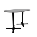 Proof 36" x 60" Racetrack Pedestal Counter Table with X-Base Pair HPL Top