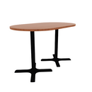 Proof 36" x 60" Racetrack Pedestal Counter Table with X-Base Pair HPL Top