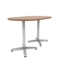 Proof 36" x 60" Racetrack Pedestal Counter Table with Arched Base Pair HPL Top