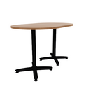 Proof 36" x 60" Racetrack Pedestal Counter Table with Arched Base Pair HPL Top