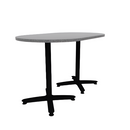 Proof 36" x 60" Racetrack Pedestal Counter Table with Arched Base Pair HPL Top