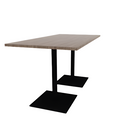Proof 36" x 72" Rectangle Pedestal Counter Table with Square Steel Base Pair HPL Top
