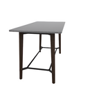 Voodoo 36" x 72" Rounded Rectangle Bar Table HPL Top with Matching 3MM PVC Square Edge