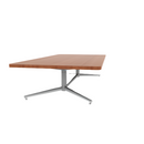 Vaux 36" x 72" Rounded Rectangle Occassional Table HPL Top with Square Edge Glides 16"H