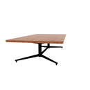 Vaux 36" x 72" Rounded Rectangle Occassional Table HPL Top with Square Edge Glides 16"H