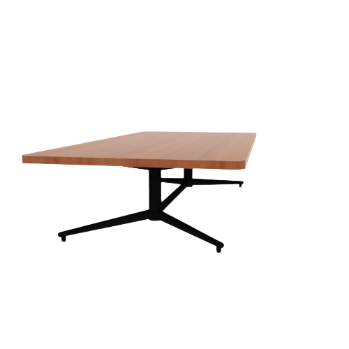Vaux 36" x 72" Rounded Rectangle Occassional Table HPL Top with Square Edge Glides 16"H