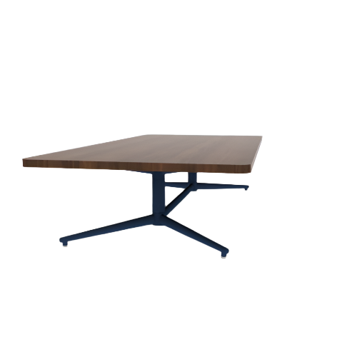 Vaux 36" x 72" Rounded Rectangle Occassional Table HPL Top with Square Edge Glides 16"H