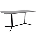 Vaux 36 x 72" Rounded Rectangle Conference Table HPL Top with Square Edge Glides 36"H