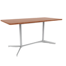 Vaux 36 x 72" Rounded Rectangle Conference Table HPL Top with Square Edge Glides 36"H