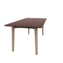 Voodoo 36" x 72" Rounded Rectangle Cafe Table HPL Top with Matching 3MM PVC Knife Edge