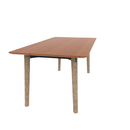 Voodoo 36" x 72" Rounded Rectangle Cafe Table HPL Top with Matching 3MM PVC Knife Edge