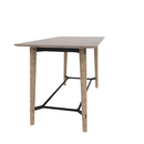 Voodoo 36" x 72" Rounded Rectangle Bar Table HPL Top with Matching 3MM PVC Knife Edge