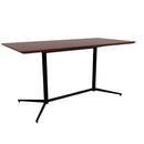 Vaux 36 x 72" Rounded Rectangle Conference Table HPL Top with Knife Edge Glides 36"H